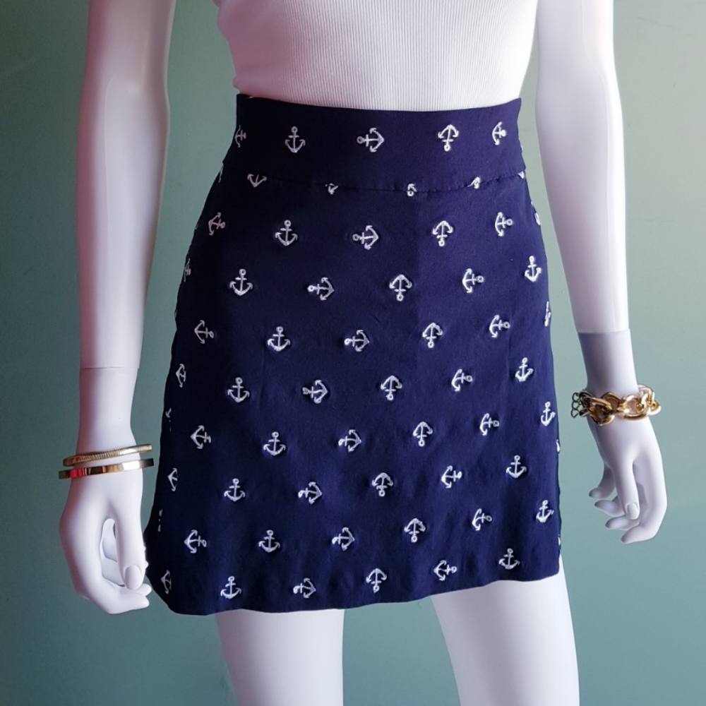 Charter Club Vintage Anchor Embroidery Skirt/Short⚓